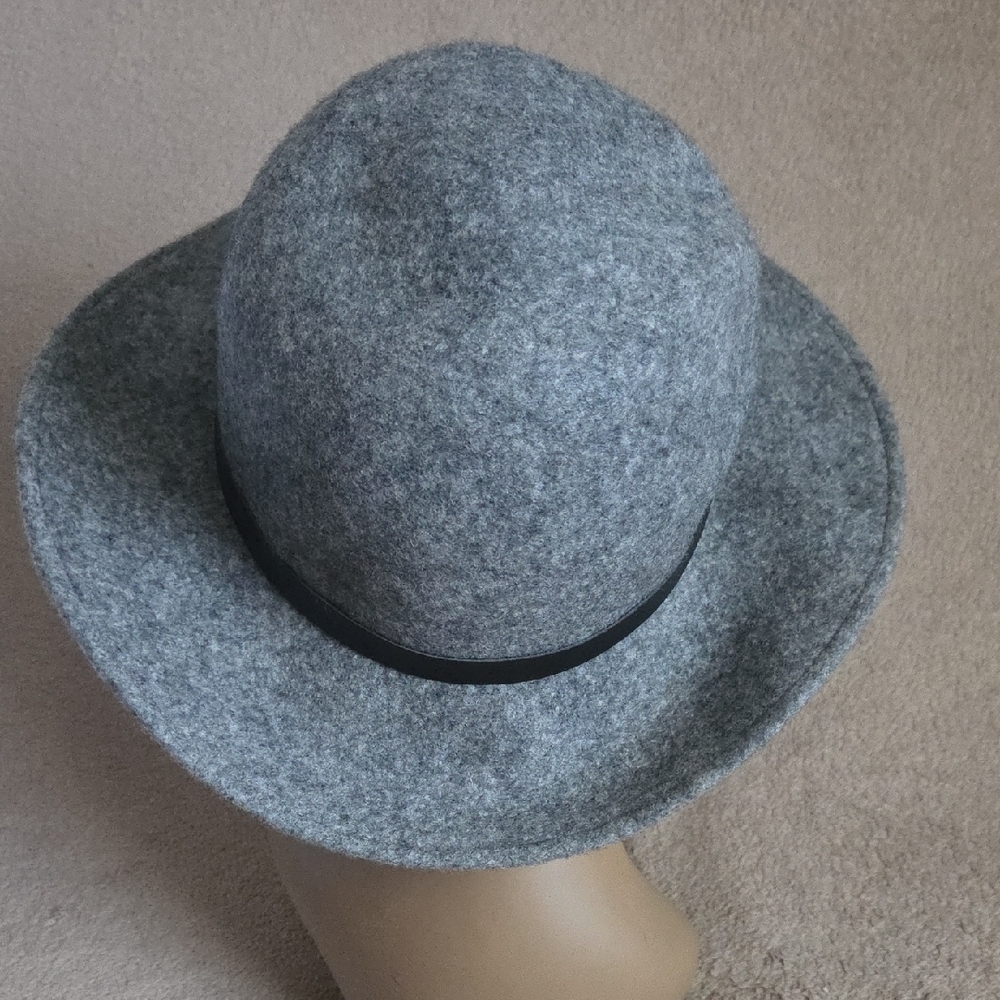 Gray Wool Fedora Hat - image 4